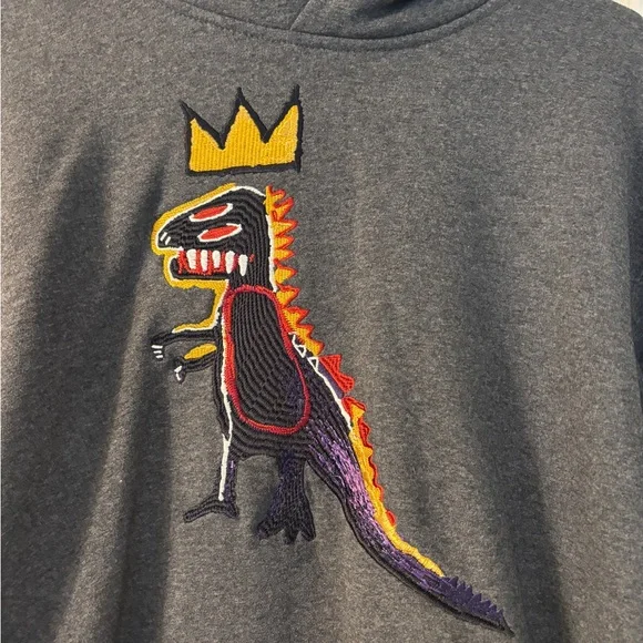 Coach Rexy Gray Hoodie with Colorful Dinosaur! 🦖 Medium - Picture 3 of 7